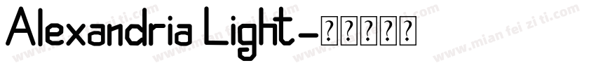 Alexandria Light字体转换